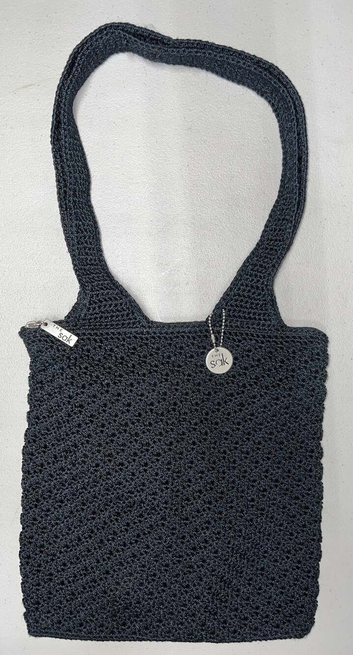 The Sak Black Crochet Shoulder Bag NWOT